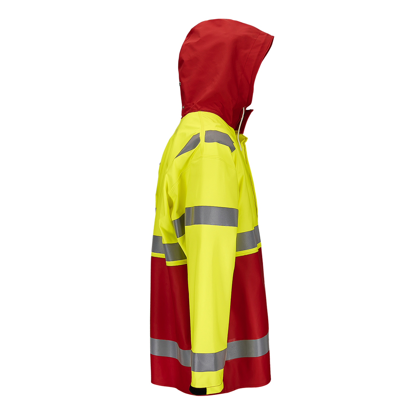 Aksla synlig regnjakke