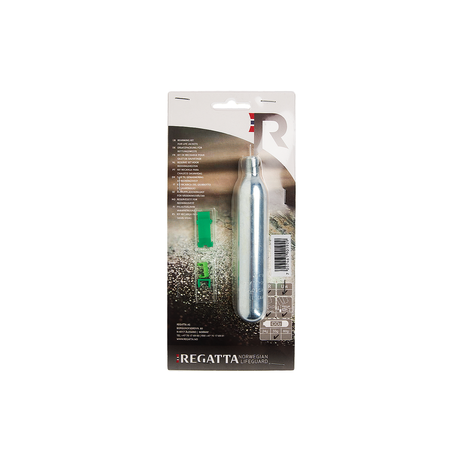 Co2 cylinder with clip HR/UM